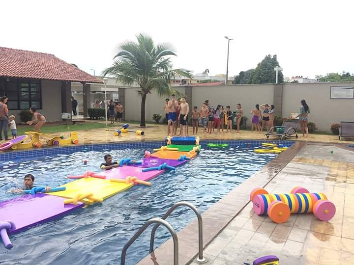 Ponte Pênsil - Amarela - Tapete Flutuante Para Piscina