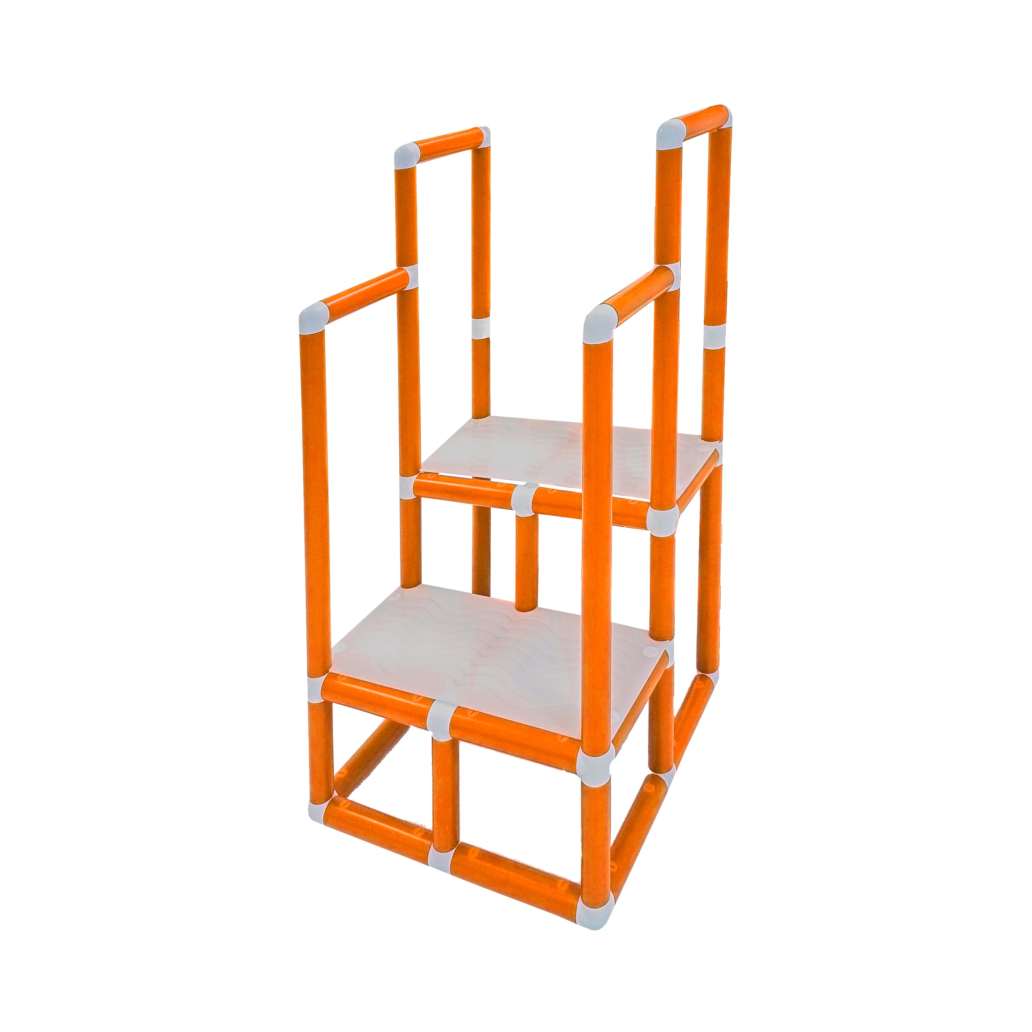 Escada de Hidroterapia em PVC - 2 Degraus - Laranja
