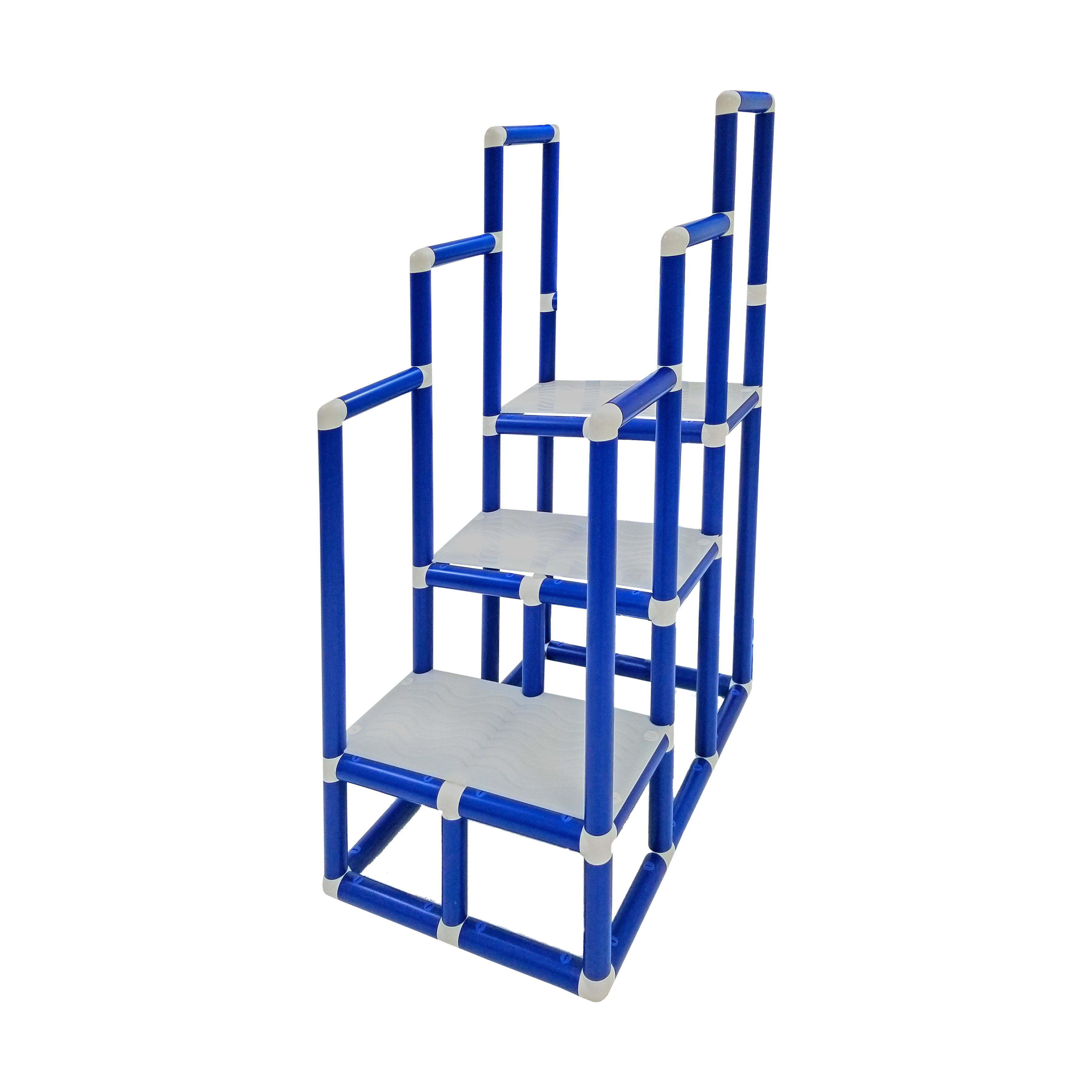 Escada de Hidroterapia em PVC - 3 Degraus - Azul