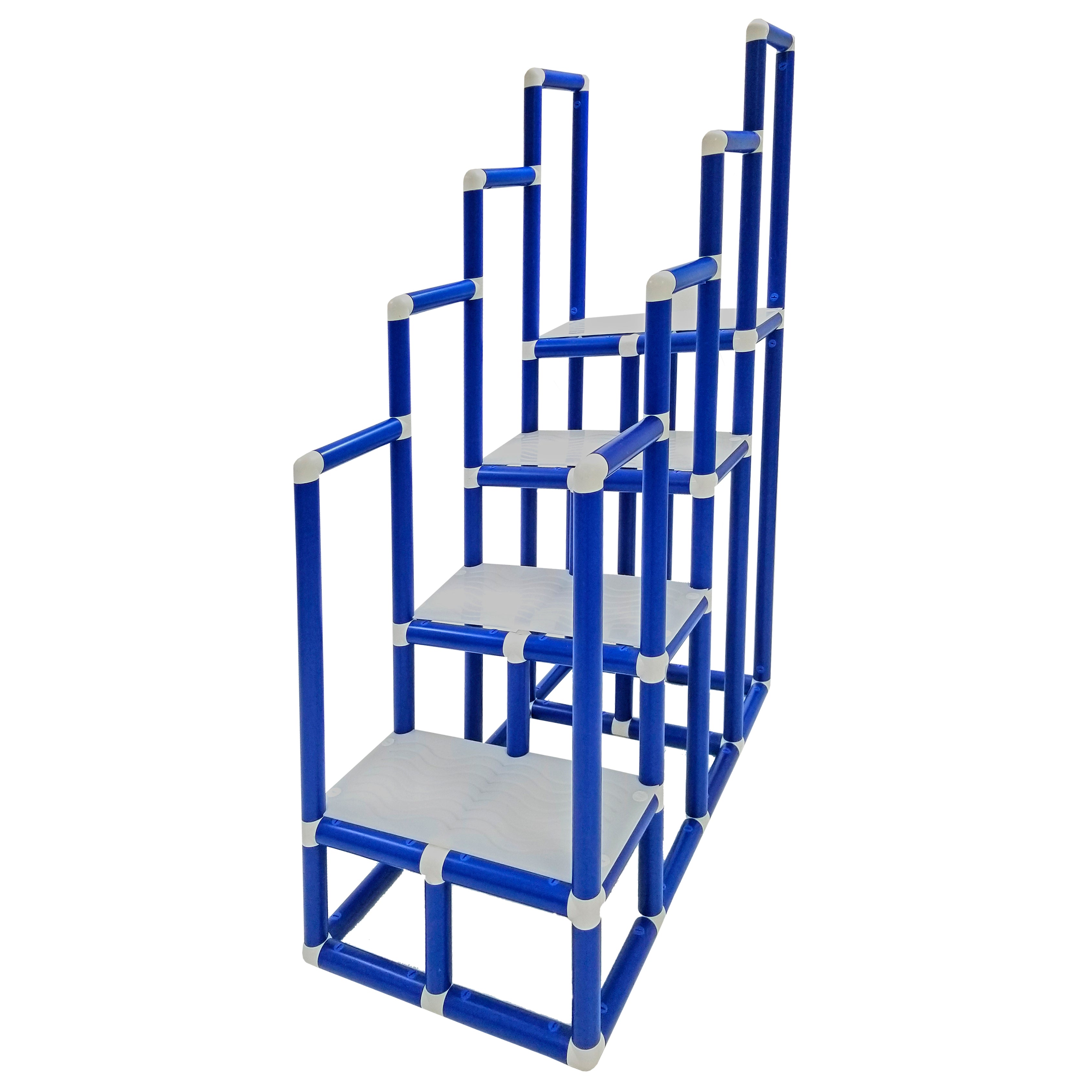 Escada de Hidroterapia em PVC - 4 Degraus - Azul