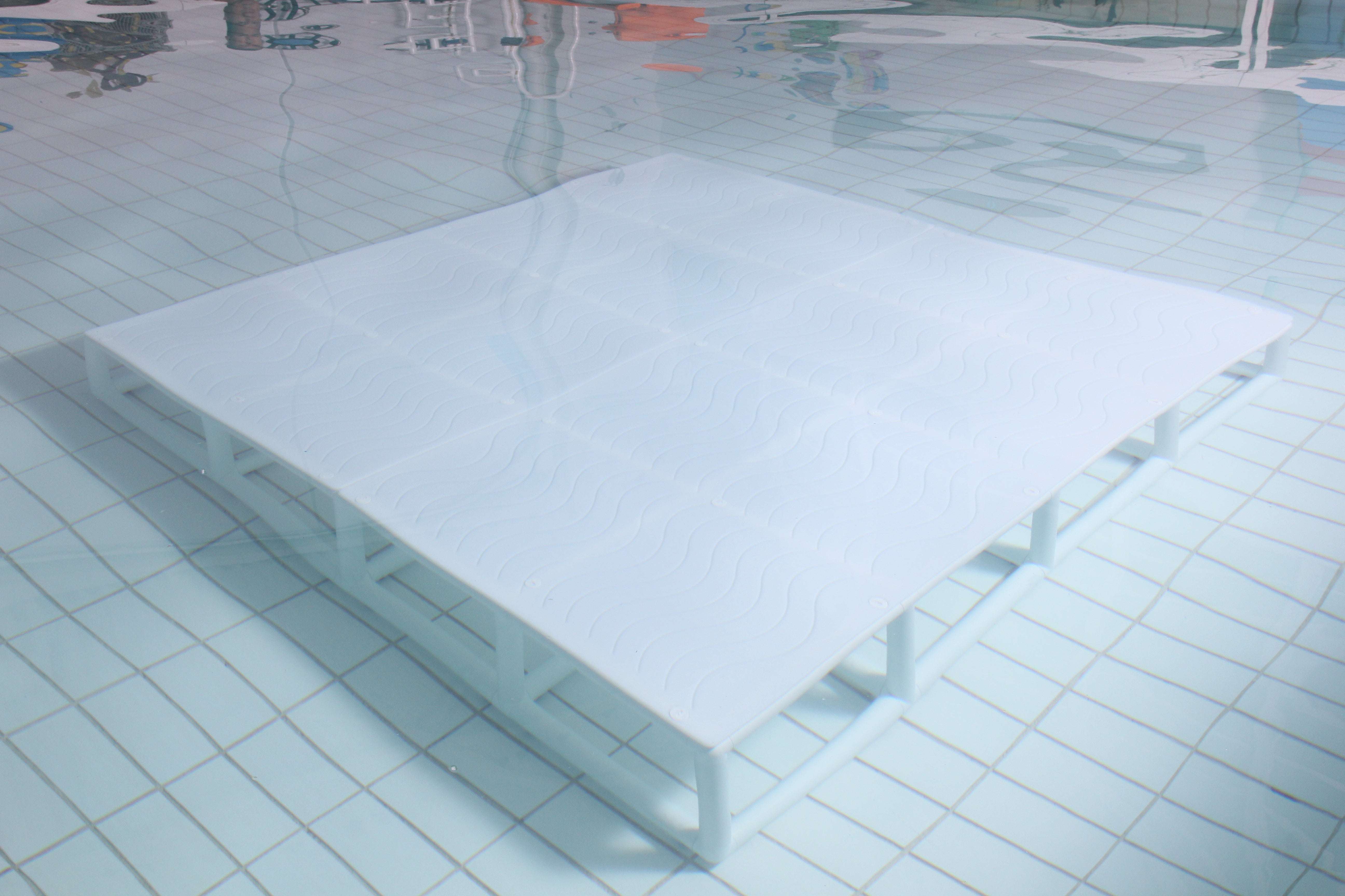 Plataforma De Fundo - Elevação Parcial Com Painel Inteiriço - Para Piscina