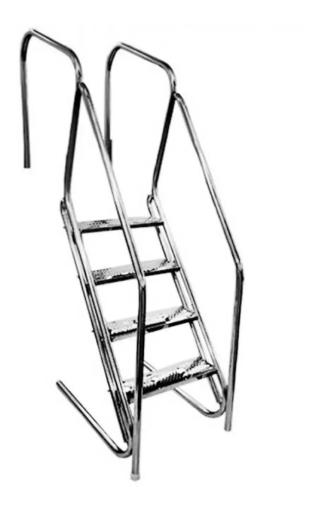 Escada de Hidroterapia Com Corrimão em Aço Inox 316 - 4 Degraus