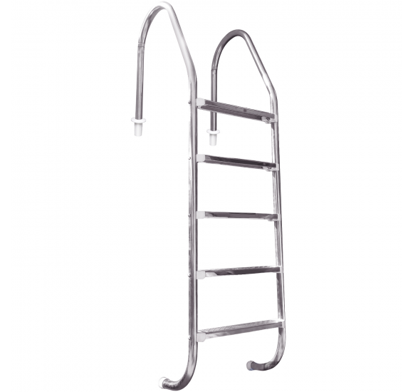 Escada Tradicional Em Aço Inox Para Piscina - 5 Degraus em Aço Inox