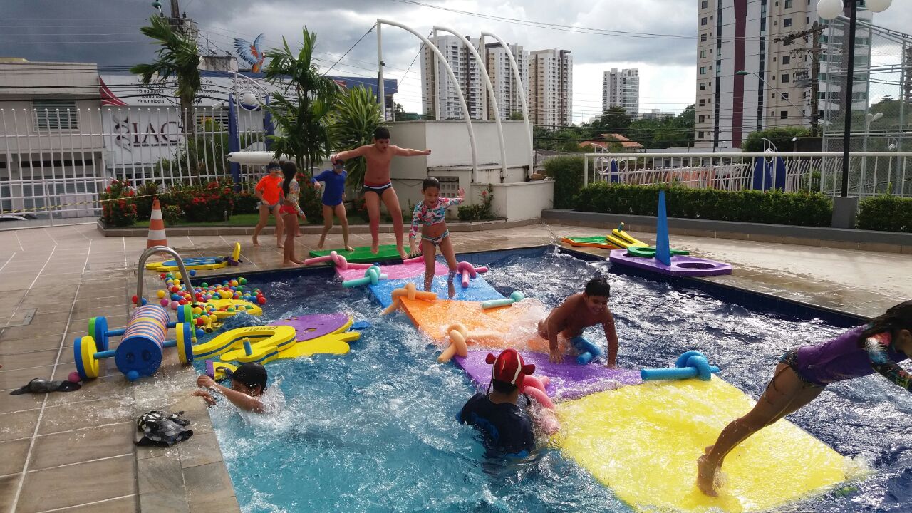 Ponte Pênsil - Azul - Tapete Flutuante Para Piscina