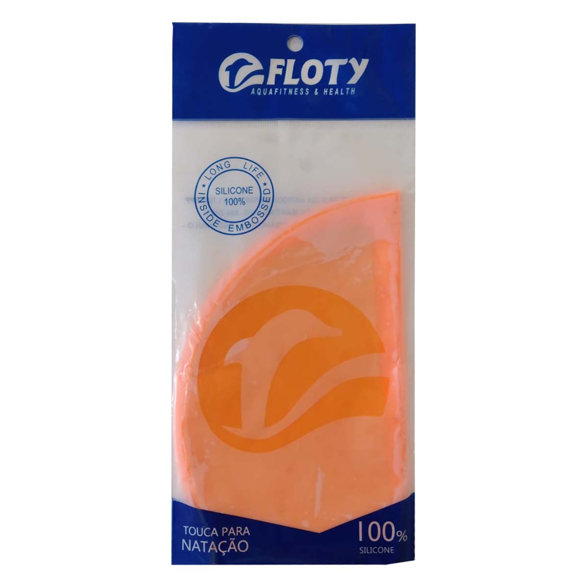 Touca De Natação Silicone Clean - Laranja