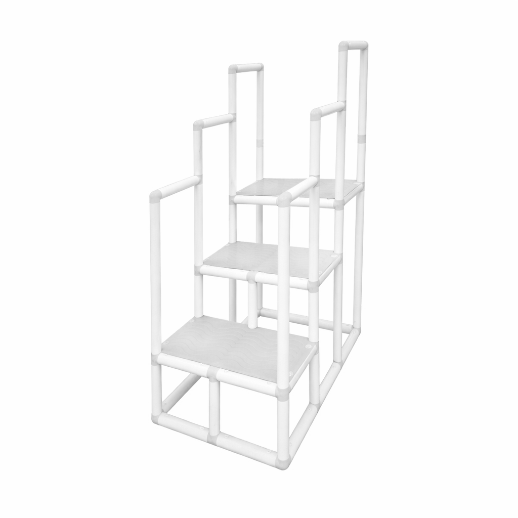 Escada de Hidroterapia em PVC - 3 Degraus - Branco