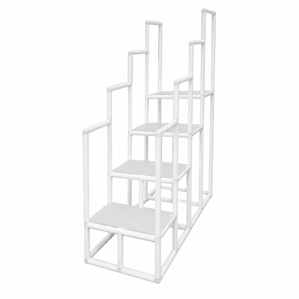 Escada de Hidroterapia em PVC - 4 Degraus - Branco