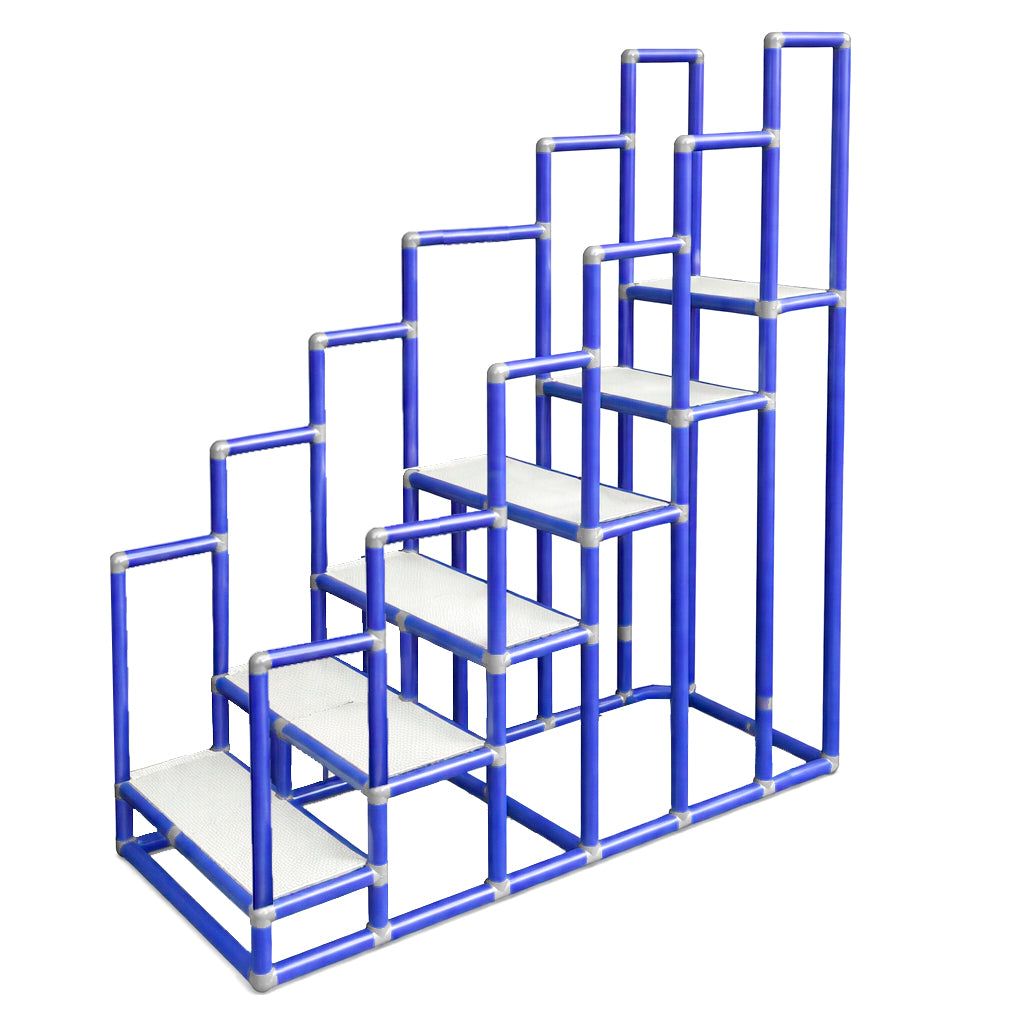 Escada de Hidroterapia em PVC - 6 Degraus - Azul