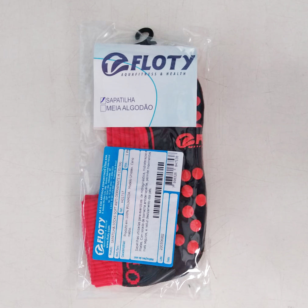 Meia Socks Soft M Antiderrapante Para Piscina - Par - Hidroginástica