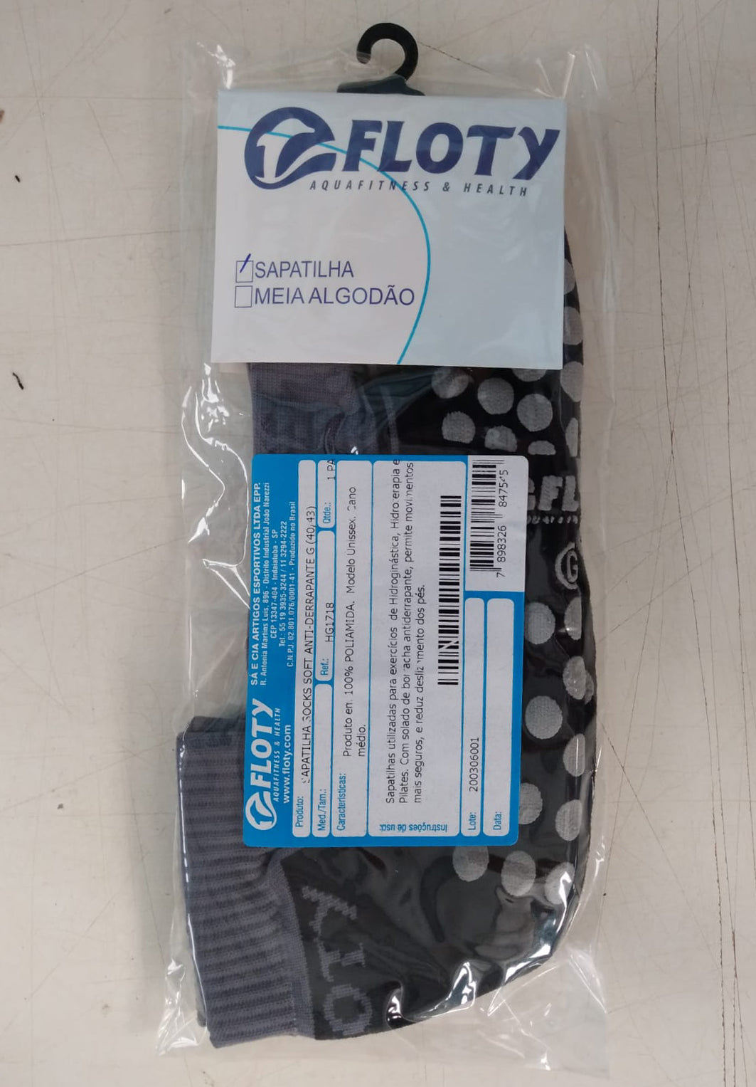 Meia Socks Soft G Antiderrapante Para Piscina - Par - Hidroginástica