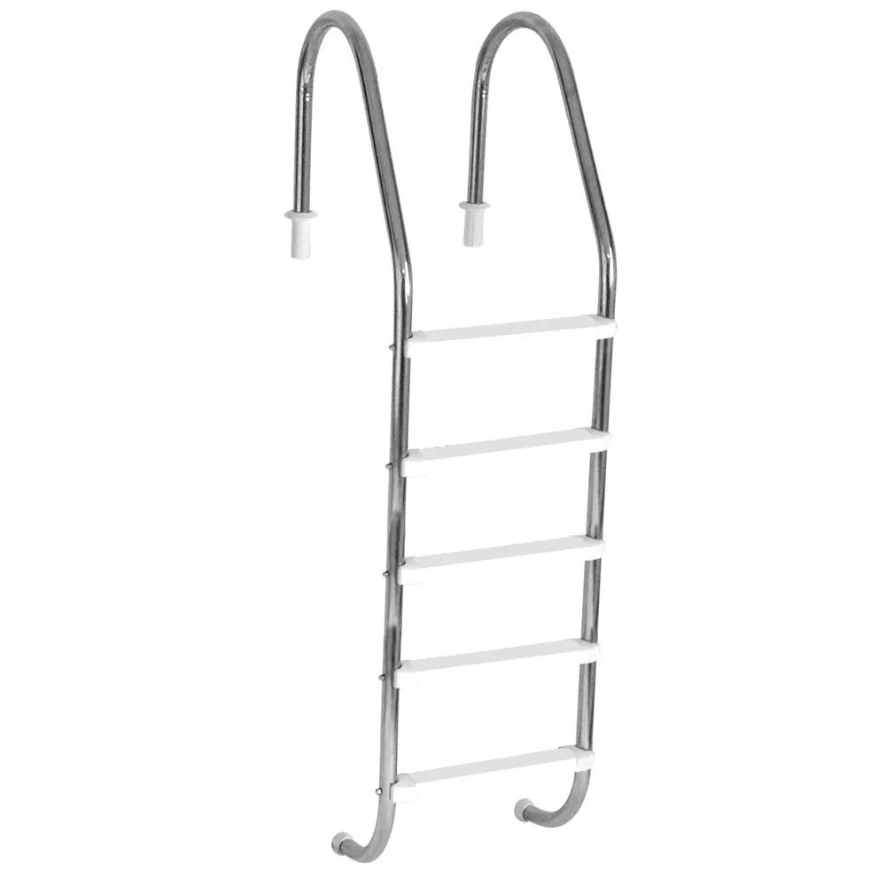 Escada Tradicional Em Aço Inox Para Piscina - 5 Degraus em ABS