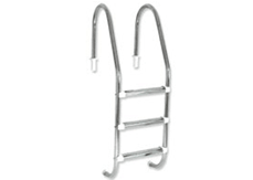 Escada Tradicional Em Aço Inox Para Piscina - 3 Degraus em Aço Inox