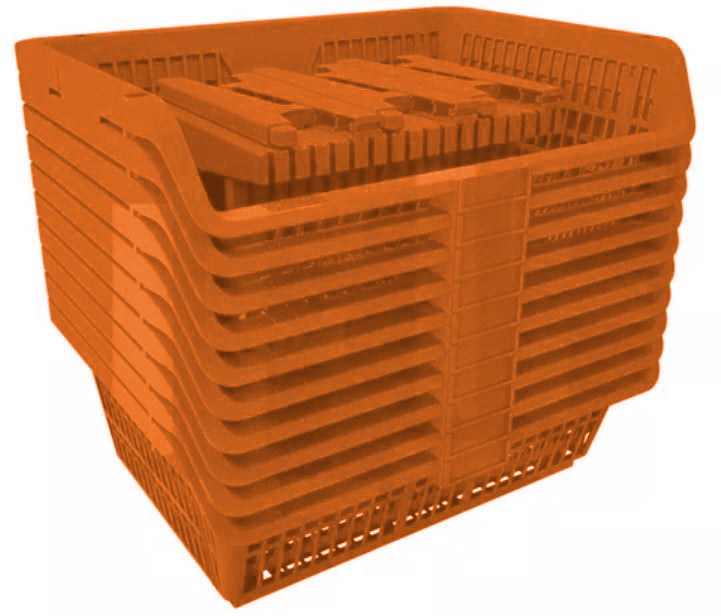 Cesta Plástica Compact Color Laranja - Unidade - Para Acessório Diversos